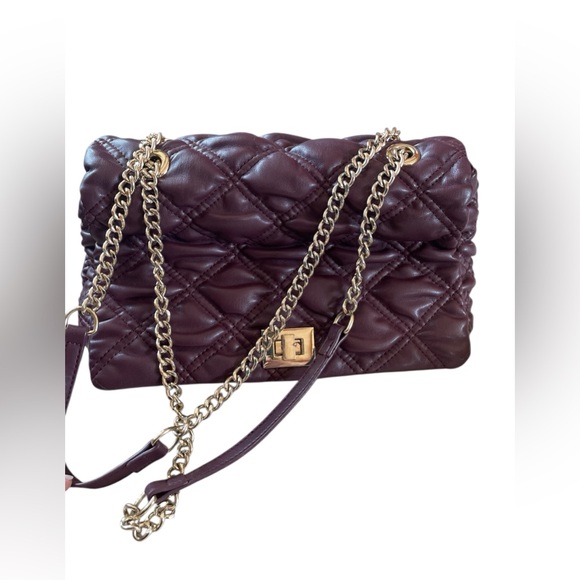 INC International Concepts Handbags - I.N.C International Concepts Soft Ajae Quilted Shoulder Bag Prune Maroon
